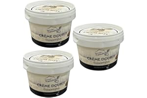 FROMAGERIE DU CHÂTEAU Crème Double de la Gruyère x3 – Crème Suisse Artisanale 51% MG – Texture Onctueuse & Veloutée – Idéale avec Meringues, Fruits & Desserts – Produit Authentique Sans Additifs – 3 Pôts de 200g