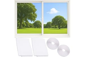 JAVIAL 2 Mosquiteras 130x150cm para Ventanas con velcro 12m - Mosquitera Ventana Corredera Ajustable - Malla Antimosquitos para Ventanas Red Sin Taladrar - Janela Mosquitero para Ventanas Mosquito Net Window