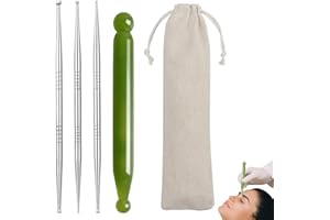 YUPZAR 1 Pièce Stylo de massage en résine et 3 stylo d'acupuncture en acier inoxydable, outil de réflexologie manuelle pour soulager les tensions musculaires et les douleurs