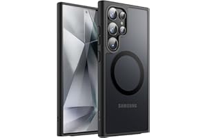 ‎JETECH JETech Etui Magnetyczne dla Samsung Galaxy S24 Ultra 5G, Kompatybilne z MagSafe, Półprzezroczysty Matowe Tył Odporny na Wstrząsy Osłona Telefonu (Czarny)