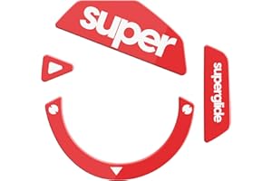 PULSAR GAMING GEARS Superglide 2 – Nuova velocità controllabile superficie testurizzata piedini/piedini per mouse in vetro ultra resistente, suola liscia e resistente per Logitech G502 Lightspeed Wireless [ROSSO]