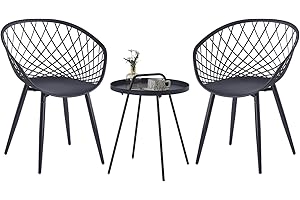 GOKHOMX Gartenmöbel Set 2 Personen,Balkonset 2 Stühle 1 Tisch,Terrassenmöbel für den Außenbereich, kleines Gartenmöbel-Set für Balkon,Terrasse und Garten, schwarz