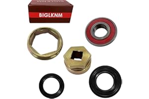 BIGLKNM Steering Stem Bearing Seal Holder Nut Kit and Steering Stem Tool Compatible with Yamaha Warrior 350 Wolverine 350 450 Grizzly 350 400 450 550 600 660 700 Raptor 350 660R 700 YFZ450R YFZ450X