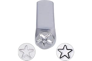 BENECREAT 6mm 1/4" Punzoni Punch Tool, Metal Seal Piercing Seals Patterns Stamping Patches Su gioielli, metallo, legno e pelle