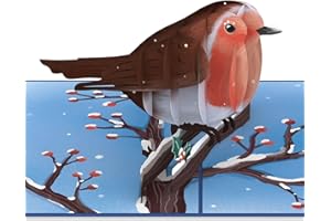 papercrush® Kartka pop-up Boże Narodzenie rudzik w zimie