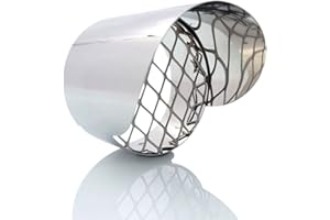 TYGERIX® Terminale Scarico Fumi con Griglia Antintrusione in Acciaio Inox Ø 60 mm | Evacuatore Fumi o Aspirazione Aria Caldaie Stufe Legna Pellet | Protezione Pioggia | Resistente al Calore | Il Top