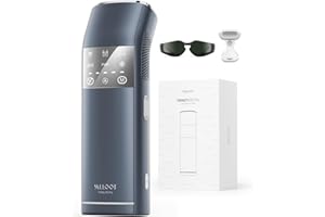 SALLOOT 27J Duale Lichter 100W, Vierfach-Impuls IPL Geräte Haarentfernung für Männer, 2°C Saphir 16,6 cm² Eis-Kühlung, Haarlaser Entferner Dauerhaft mit PHR-Modus für Gesicht, Bikinizone, Körper, Beine, Arme