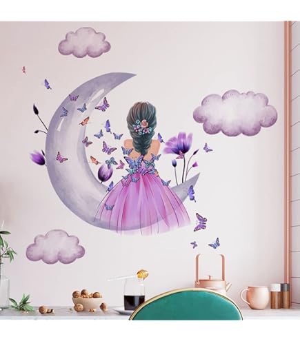 Adesivo Muro Fata Con Bolle Colorate - Decorazione Per Camera Ragazze, Bagno O Soggiorno, Dimensioni 118x39 Cm - Foto 11