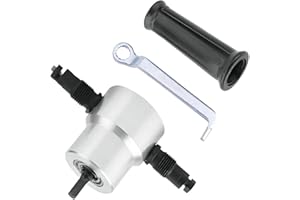 VIFER Metal Sheet Cutter, Double Head Sheet Metal Nibbler Cutter Drill Cutter Attachment Portable Nibbler Cutting Tool