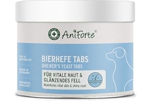 AniForte Lievito di birra per cani 500 Tabs - prodotto naturale, pelo lucido e forte, pelle vitale, rafforzamento generale e promozione della condizione, vitamine e minerali importanti