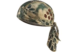 Asudaro Unisex sportowe nakrycie głowy, chusta na głowę, oddychająca czapka piracka na rower, motocykl, chusta piracka, opaska na czoło, czapka do biegania, czapka na kask, szybkoschnąca, ochrona przed słońcem