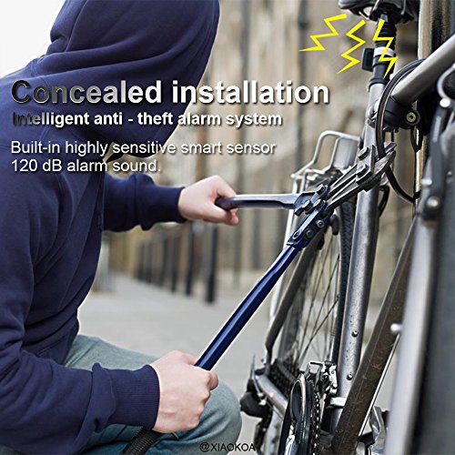 antusi Intelligente Diebstahlsicherung Bike (Fahrrad Rücklicht Alarm LED cyclingwith ACHTUNG Elektrische Bell USB Cable Mountain Zubehör - 3