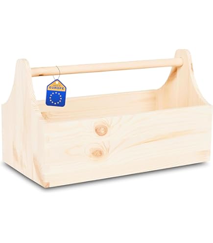 Werkzeugkiste Aus Holz XL 40x25x38cm - Stabile Tragekiste Made In Germany