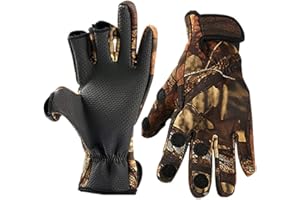 PRO CLIMATE Mens Neoprene Fishing Gloves (Lightweight Waterproof)