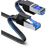 UGREEN Cavo Ethernet Cat 8 Piatto 40Gbps 2000MHz, Cavo Rj45 Nylon Cavo Internet Cavi Lan ad Alta Velocità, Cavo di Rete per G