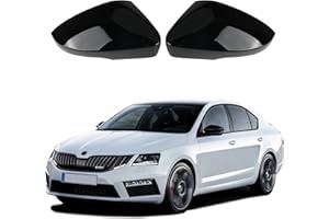 JINSENTGG 1 Paar Spiegelabdeckungen Ersatz für Skoda Octavia III (Type 5E) Saloon/Combi 2013-2017, Auto Spiegelkappen Außenspiegel Außenspiegelkappe Rückspiegelkappe Ersatz für VW T-ROC 2018-2021