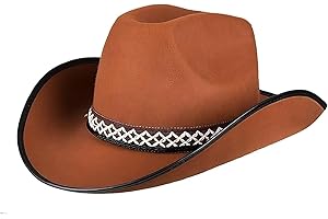 Boland 54370 - Kapelusz dziecięcy Kowboy Junior, brązowy, obszycie, sznurek do kapelusza, jeden rozmiar, karnawał, Halloween, karnawał, impreza tematyczna, kostium, teatr, przebranie, akcesoria