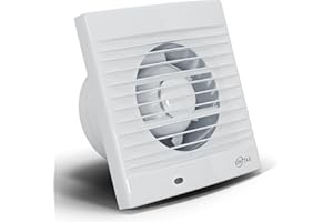 EINTTAX 100 mm Ventilateur,Extracteur d'Air,VMC,avec Clapet Anti-Retour,12 W,32dB, pour Salle de Bain,Cuisine,Bureau,WC,Silencieux,Blanc