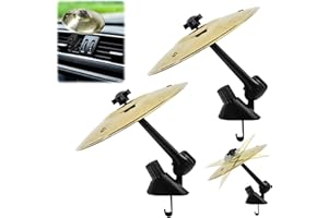 GAROMIA Auto Vehicles Inneneinrichtung Auto Crash Becken Autounfall Beckenluftablüftung Autounfall Schlagzeug Musikinstrumente Ornamente für Alle Arten Von Fahrzeugen(Gold)