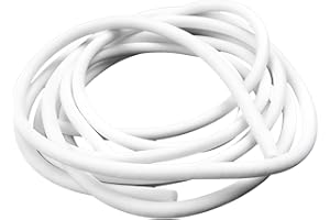 TOOLKNIGHT Ø 6mm Dichtung Schaum Rundschnur, 5 Meter Schaumstoff Dichtstreifen, Ø 6mm x 5m Fugen Dichtschnur, Weiß Fugen Dichtschnur, Silikon Dichtschnur für für Türen, Fenstern und Wänden