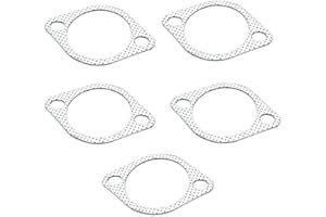 TKSE Exhaust Pipe Flange Gasket,5pcs Exhaust Pipe Pad,Exhaust Pipe Washer and 3inch Car Exhaust Seals Manifold Flange Gasket with Reinforced Ring 76mm for Turbo Manifold Header Down Dump Pipes