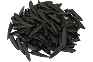 Hyuduo Stopfen für Taschenlochlehre, 100 Stück 9,5 Mm Kunststoff-Schräglochöffner, Holzstopfen für Taschenlochlehre, Holzbearbeitungswerkzeug, Körperpiercing-Stecker (Schwarz)