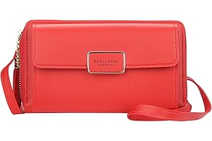 YIXUAN LLC Yixuan Pochette Telephone Portable Sac Portefeuille Femme Bandouliere Petit Sac Bandouliere avec Porte Cartes et Fermeture Eclair Portefeuille Femme en Cuir PU avec Réglables Bandoulière