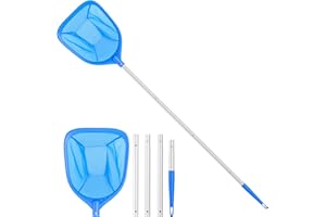 Sunnila Red de Skimmer para Piscina, Fina Skimmer Red, Juego Estable con Barra telescópica de 1,14 m, para Piscina, spas, estanques, jacuzzis