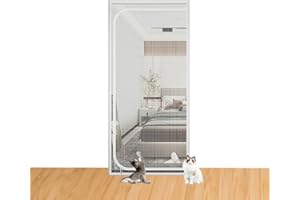 NCONCO Zanzariera per gatti, rete per balcone, resistente agli animali domestici, con cerniera ispessita, cancello di sicurezza per gatti, previene la fuga degli animali domestici, tende da soggiorno, camera