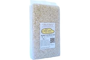 Crespiriso - Riso Aromatico Basmati 1kg Sottovuoto - Riso Lungo, Profumato e Naturale, Ideale per Cucina Etnica, Gourmet, Piatti Leggeri e Ricette Tradizionali