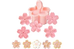 Crethink Sakura Cookie Cutter 5 pezzi Stampi per biscotti in plastica-Cartoon Fun Cookie Cutter, Decori Party 3D Cookie Cutter Bakeware Fondente Torta Formine