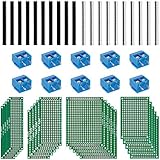 Anpro 20Stk 5x7 4x6 3x7 2x8CM Double Side Lochrasterplatte Lochrasterplatine Leiterplatte Platine PCB Universal Board Screw Terminal
