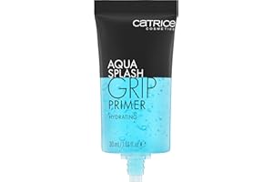 Catrice Aqua Splash Grip Primer, niebieski, nawilżający, długotrwały, promiennie świeży, do suchej skóry, wegański, bez oleju, bez parabenów, bez nanocząsteczek, 1 opakowanie (30 ml)
