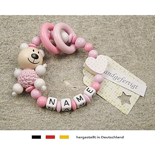 personalised baby rattle