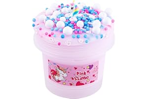 Fluffy Slime Kit, 6.8oz rosa Einhorn DIY Slime Kit für Mädchen und Jungen, weich & Antihaft-Stress Relief Spielzeug, Kinder Bildung Party Favor, Idee Geschenk für Geburtstag Ostern Weihnachten Neujahr