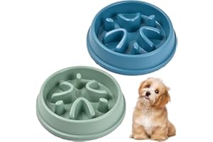 HOAAIGO 2 Stück Anti Schling Napf Hund, Antischlingnapf für Hunde, Langsame Fütterung für Kleine und Mittelgroße Haustiere, Interaktiver Napf für Slow Feeder und Katze