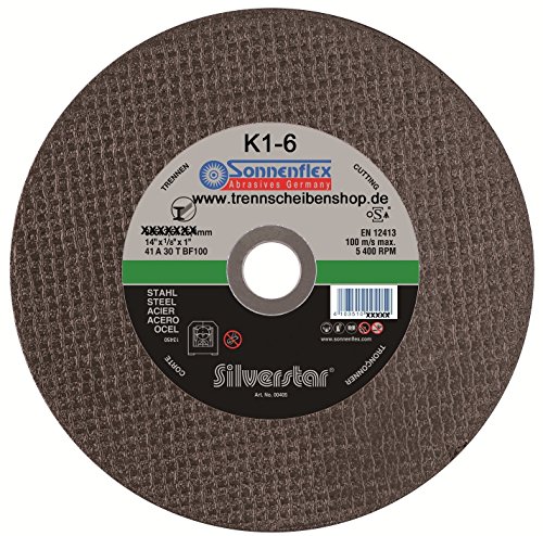 5x Trennscheibe, KKK-6_Ø 400 x 4,5 x 32,0 mm, Für stationäre Maschinen ab 3kW Antriebsleistung, Stahl, Profile, Stangen Premium-Qualität.