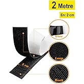 D&uuml;nya Magnet Yapışkanlı Siyah Cırt Cırtlı Bant 2 Mt Amerikan Fermuarı 2 Cm Genişlik Cırt Band Cırt Cırt Bant