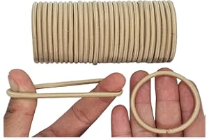 WONDERCAT LONDON 60 PCS Hair Elastics, 3mm Elastic Hair Ties Ponytail Holders, Bulk Hair Ties No Metal Gentle Elastics Hair Bands for Women Men Girls Kids Hair Bobbles Ties (Blonde Beige)