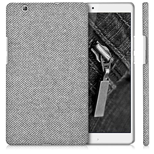 kwmobile Hardcase Stoff Hülle für Huawei MediaPad M3 8.4 – Cover Case in Canvas Design Hellgrau - 5