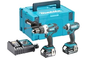 Makita - Combo Kit DHP458 + DTD152 + DC18RC + BL1850Bx2, 18 V 2 X 5 AH LI-ION Hammer Drill/Impact Driver Kit, 1 pezzi, dlx2145tj