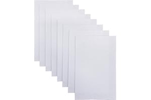 Jtnohx Feutrine Loisir Creatif, Tissu de Feutre 2 mm D'épaisseur, 8 Pièces 20x30cm Feuilles de Feutre Rigide, Feutrine de Couleur pour L'artisanat(Blanc)