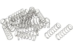sourcing map Ressort de Compression 0.8mmx12mmx40mm 304 Acier Inoxydable Argenté 20pcs