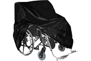 HOHONG Housse de protection imperméable pour fauteuil roulant, scooter électrique avec corde élastique inférieure (115 x 75 x 130 cm)