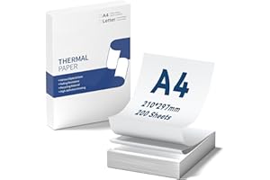 ItriAce Folding Thermal Printer Paper, Thermal Paper A4, Compatible with M832 and Other A4 Portable Printers, 8.27 "x11.69-200 Sheets