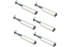 Mooche Silberner Türöffner, 6 Stück, Gasdruckfedern, 304 Edelstahl, Push-to-Open-Türschnäpper für TV-Schränke, Schubladen, Küchenschranktüren, Schränke, Kleiderschränke