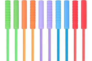 AWSOLAR 10 Pièces de Embout Crayon à Machouiller, Capuchons de Stylos à Mâcher Chew Buddy pour Enfants Atteints Autisme Sensoriel et de TDAH