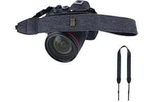 ‎ROLLEI Rollei Kameragurt Schwarz, 84cm-135cm Verstellbare Kamera Schultergurt mit 3,9 cm Breite Nackengurt Ca.10 kg Traglast für Alle DSLR-Kameras Nikon Canon Sony Lumix Fujifilm Olympus Kamera