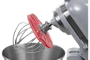 Whisk Wiper® Pro for Stand Mixers - Mix Without The Mess - The Ultimate Stand Mixer Accessory - Compatible with KitchenAid Tilt-Head Stand Mixers - 4.5qt, 5qt (Color: Red)