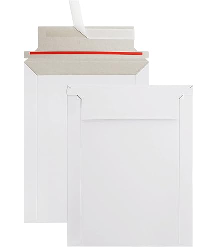 MUXHEL Confezione Da 50 Buste In Cartone DIN A4 229 X 324 Mm Buste In Cartoncino Bianco Pieno Buste Da 450 G Buste In Cartone Autoadesive Per Documenti Foto Posta Privata - 11